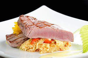 Preparación risotto de salmon o atun